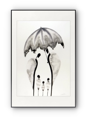 grafika-relationships-rodzina-parasol-50x70