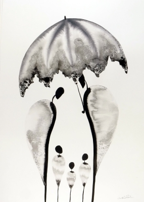grafika-relationships-rodzina-parasol-50x70