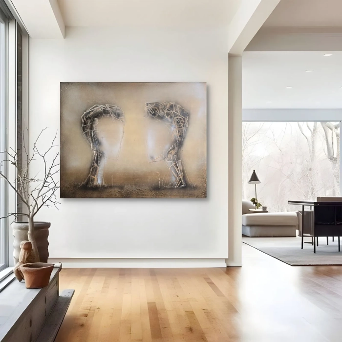 Obraz Olejny 150x120 cm Sploty Myśli