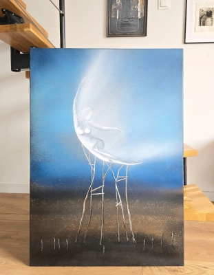 mloda-sztuka-obraz-olejny-luna-krystyna-siwek-surrealizm-magiczny