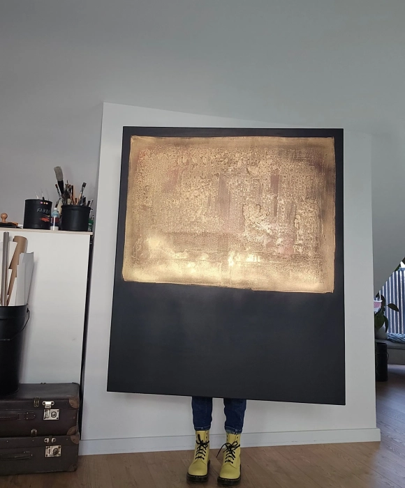 ENERGIE Black&Gold 110x130 abstrakcja