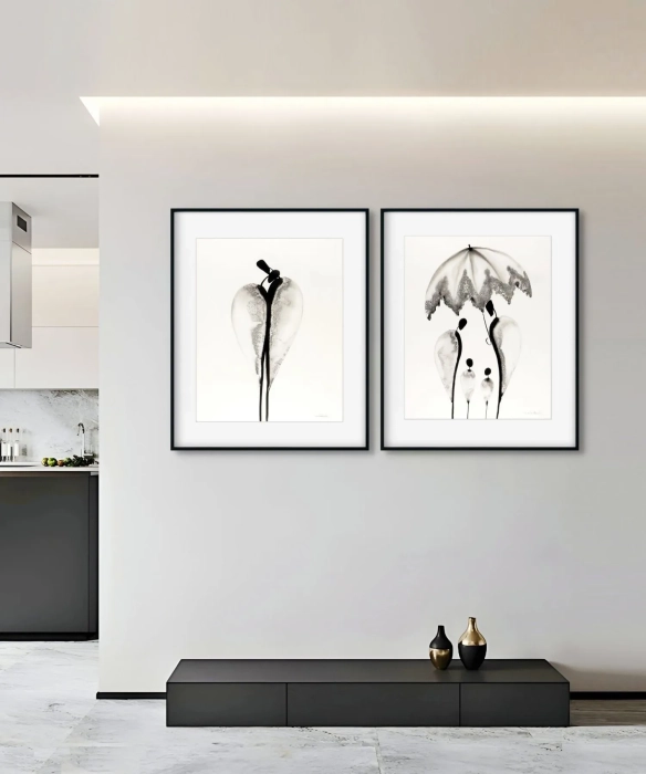 Dyptyk, elegancki zestaw grafik artystycznych  40x50