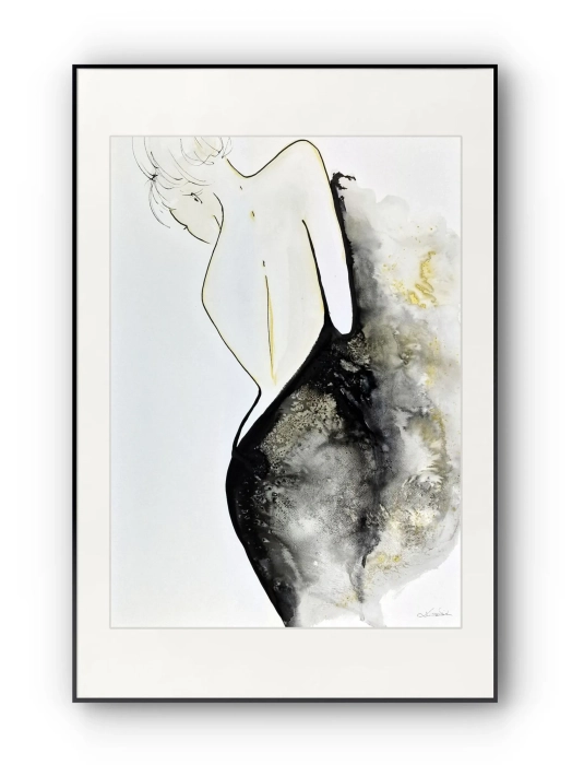Obraz artystyczna akwarela abstrakcyjna 50x70