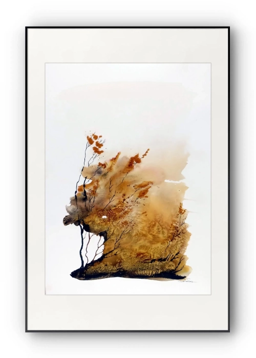 Obraz artystyczna akwarela abstrakcyjna 50x70