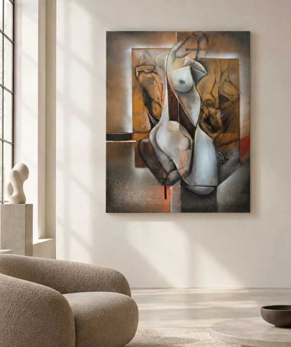 Obraz Powidok Dotyku 90x110 Cykl Anatomia Obecności