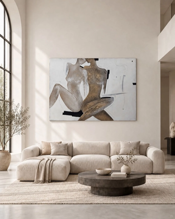 Obraz ESSENCE 170x120  Nowoczesny Akt Abstrakcyjny