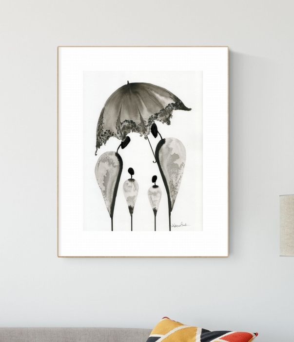 grafika 30 x 40 cm wykonana ręcznie, abstrakcja