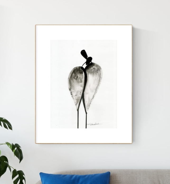grafika 30x40 cm wykonana ręcznie, abstrakcja