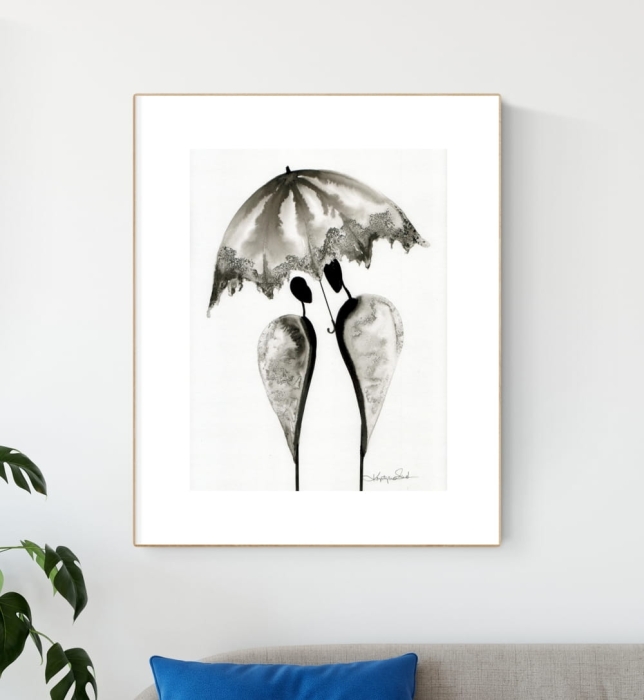 grafika 30x40 cm wykonana ręcznie, abstrakcja