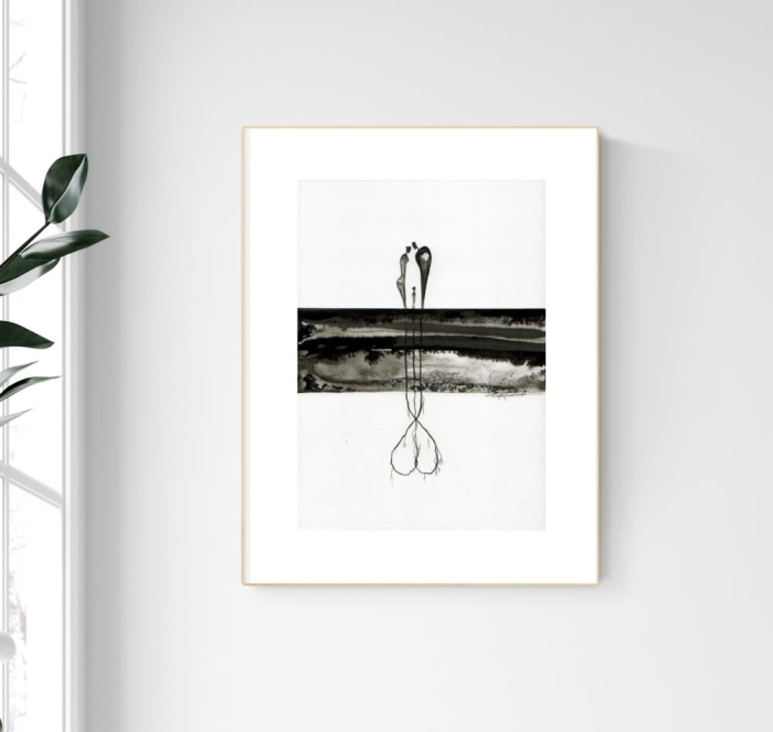 grafika A4 wykonana ręcznie, abstrakcja