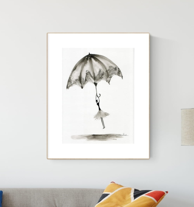 grafika 30 x 40 cm wykonana ręcznie, abstrakcja