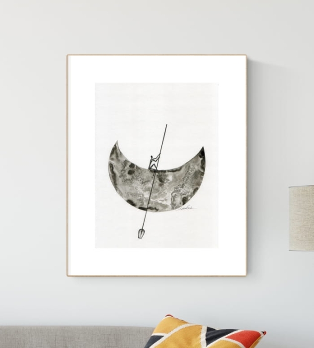 grafika 30 x 40 cm wykonana ręcznie, abstrakcja