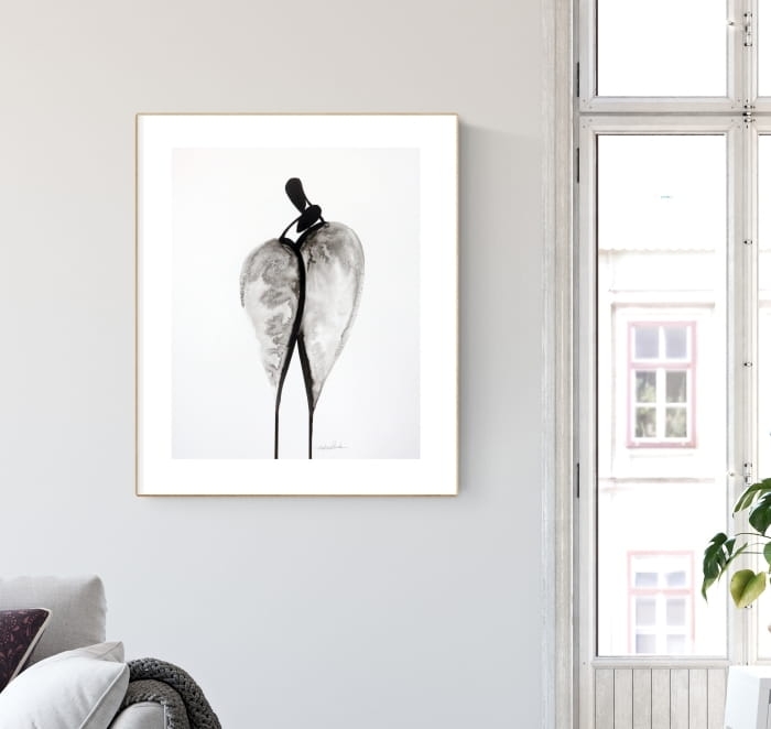 grafika 40x50cm wykonana ręcznie, abstrakcja