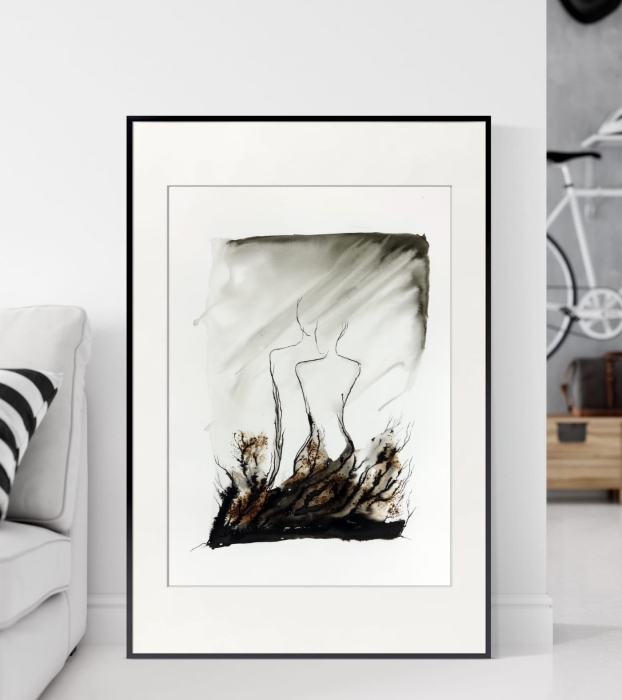 abstrakcja 50x70,  akwarela