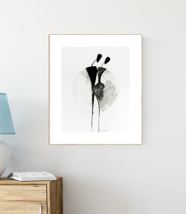 grafika 40 x 50 cm ręcznie malowana, nowoczesne obraz do salonu