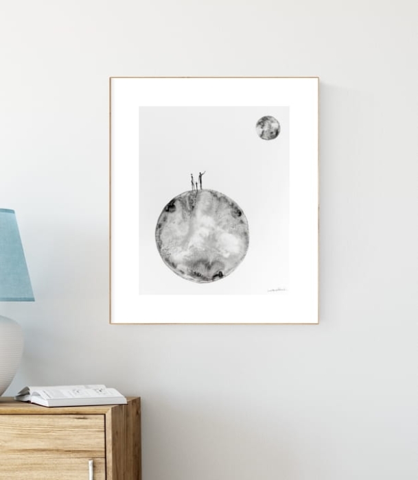 grafika 40 x 50 cm ręcznie malowana, nowoczesne obraz do salonu