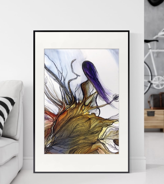 abstrakcja 50 x 70 cm, nowoczesny obraz abstrakcja kobieta