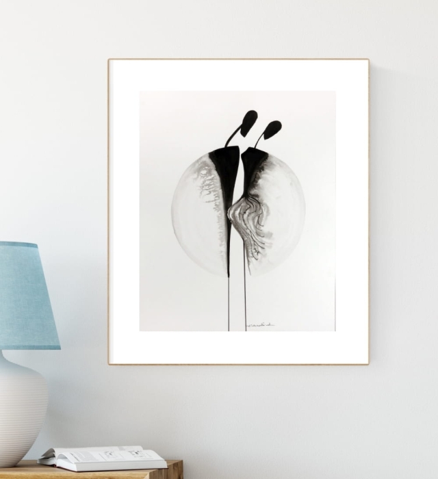 grafika 40 x 50 cm ręcznie malowana, nowoczesne obraz do salonu