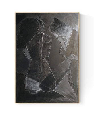 Obraz na płótnie z wyjątkową fakturą, duża abstrakcja w ramie, 70 x 100 cm