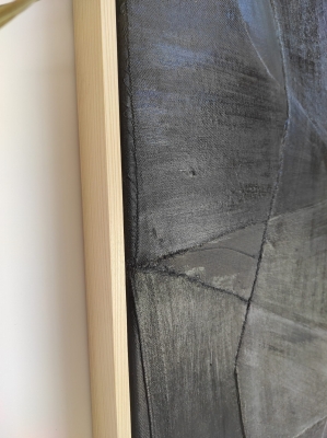 Obraz na płótnie z wyjątkową fakturą, duża abstrakcja w ramie, 70 x 100 cm