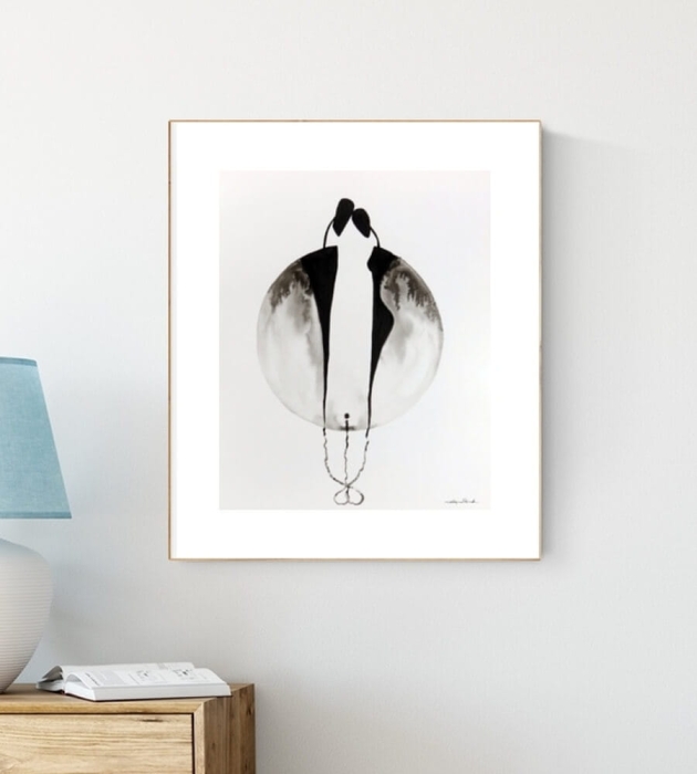 grafika 40 x 50 cm ręcznie malowana, nowoczesne obraz do salonu