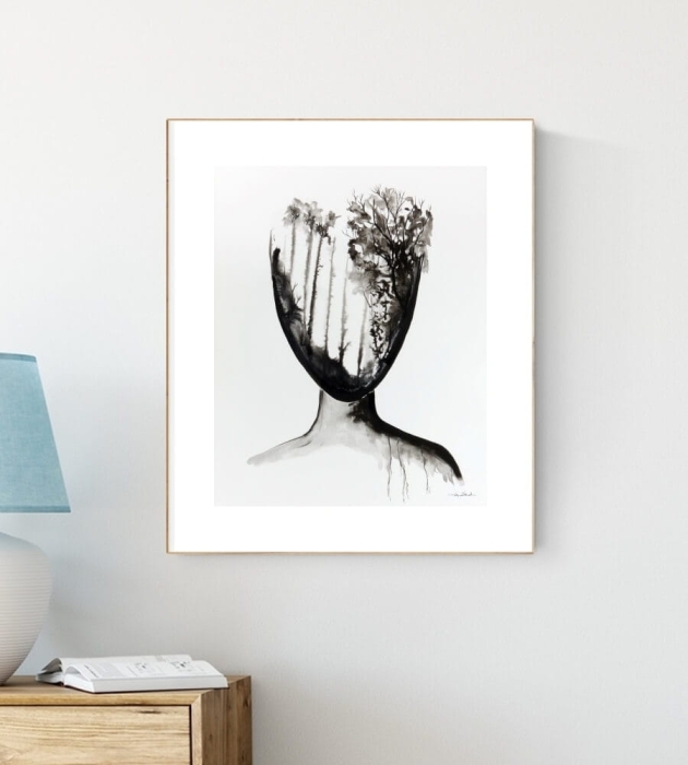 grafika 40 x 50 cm ręcznie malowana, nowoczesne obraz do salonu