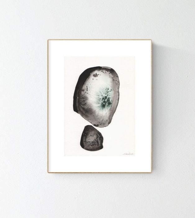 grafika 21/30 ręcznie malowana, abstrakcja