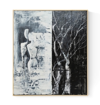 Abstrakcja, obraz w stylu industrial, loft,  70x80 cm obraz na płótnie w ramie