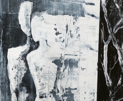 Abstrakcja, obraz w stylu industrial, loft,  70x80 cm obraz na płótnie w ramie