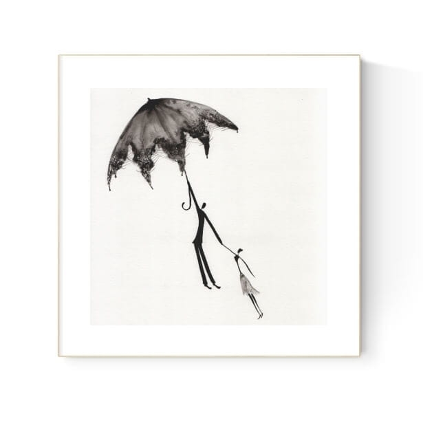 grafika 30/30 ręcznie malowana, abstrakcja