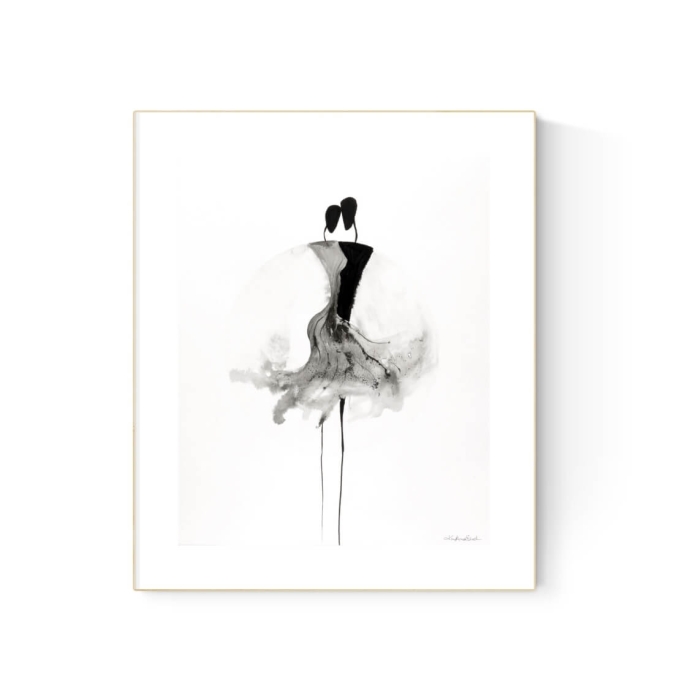 grafika 40 x 50 cm ręcznie malowana, nowoczesny obraz do salonu