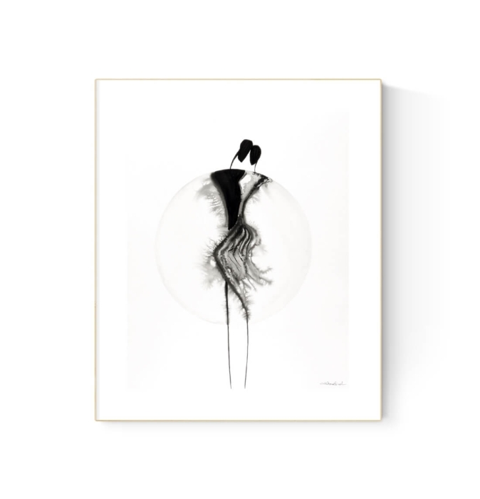 grafika 40 x 50 cm ręcznie malowana, nowoczesny obraz do salonu
