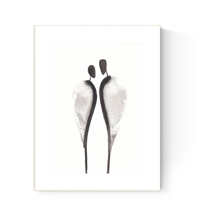 grafika 21/30 ręcznie malowana, abstrakcja