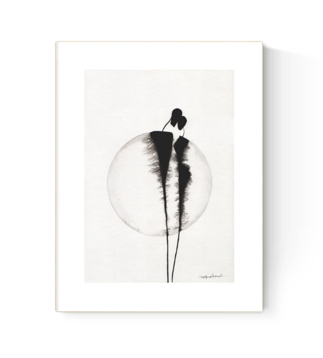 Grafika do galerii ściennej, elegancka i modna minimalistyczna forma