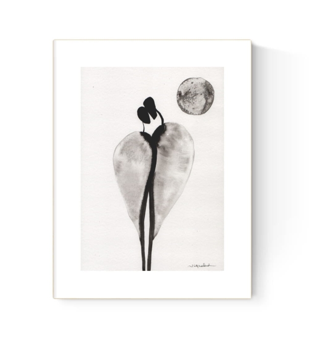 grafika 21/30 ręcznie malowana, abstrakcja