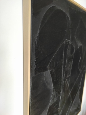 Obraz na płótnie z wyjątkową fakturą, duża abstrakcja w ramie, 70 x 100 cm
