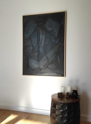 Obraz na płótnie z wyjątkową fakturą, duża abstrakcja w ramie, 70 x 100 cm