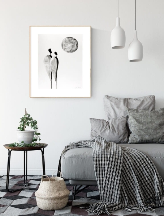 grafika 40 x 50 cm ręcznie malowana, nowoczesny obraz do salonu
