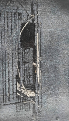 Obraz w ramie 30x40 nowoczesna abstrakcja czarno-biał