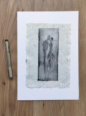 Grafika warsztowa A5 papier z włókien konopii