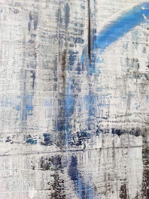 BLUE Duży obraz XXL do salonu, nowoczesny, abstrakcja z niebieskim