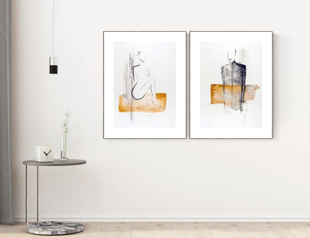 Galeria obrazów i grafik na ścianę, rysunki tuszem, obrazy ręcznie malowane do salonu