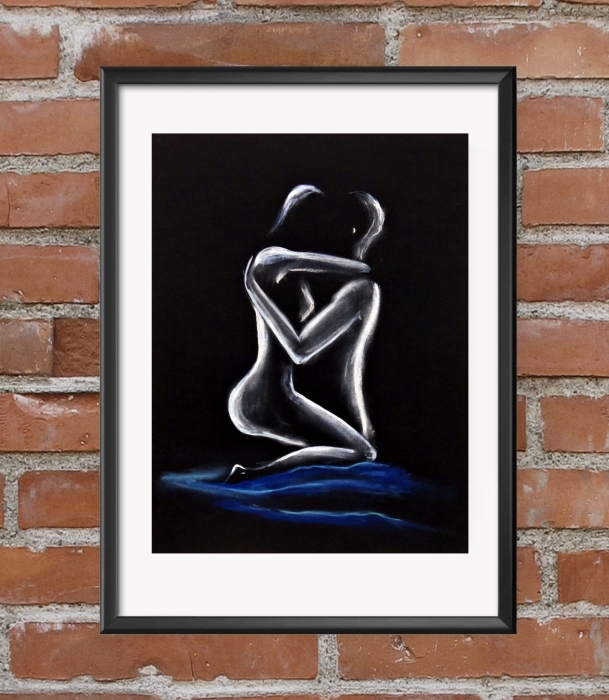 Obraz czarno-biały akt 30x40