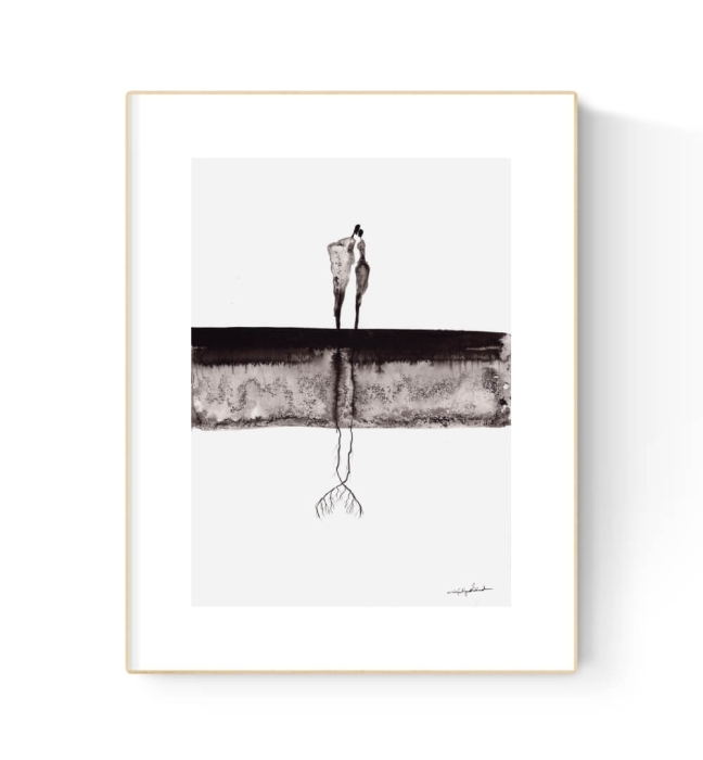 Obrazy grafiki na ścianę 21x30 elegancki minimalizm