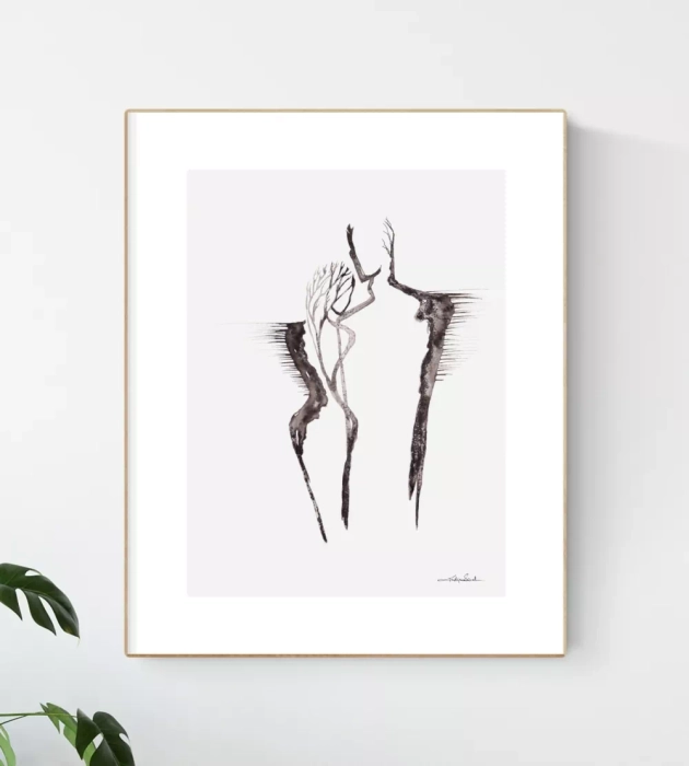 Grafiki czarno-białe, artystyczne 30x40 na ścianę