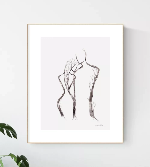 Grafiki czarno-białe, artystyczne 30x40 na ścianę