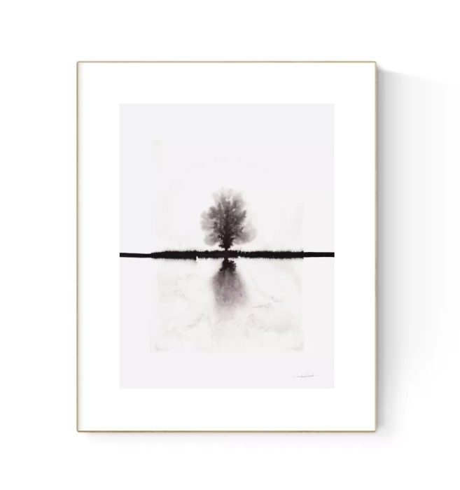 Oryginalna grafika artystyczna 30x40 subtelna abstrakcja