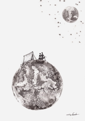 Oryginalna grafika artystyczna A4 21x30 cm