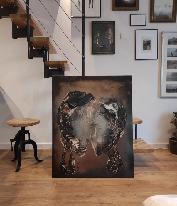 Obraz z cyklu Sploty,  80x100 olej na płótnie