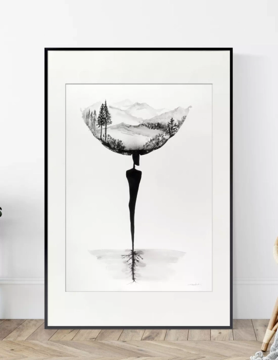 Oryginalna grafika artystyczna 50x70 minimal-art
